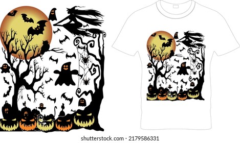  Halloween Sublimation – Halloween T-shirt Design – Printable Sublimation Design.Best Halloween T-shirt Image Vector.Halloween Tees.