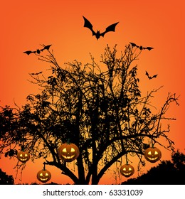Halloween at sunset