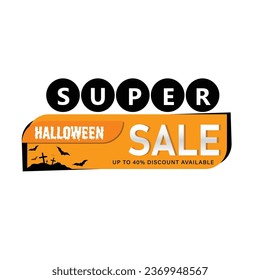 Halloween super sale  discount tag design