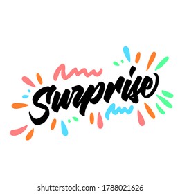 Halloween surprise vector lettering,hand made brush calligraphy for banner event,sticker,gift,sticker,etc. typography design.