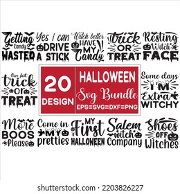 Halloween Svg Bundle Design And Vector File.