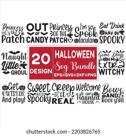 Halloween Svg Bundle Design And Vector File.