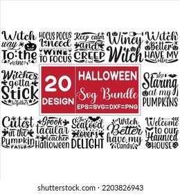 Halloween Svg Bundle Design And Vector File.