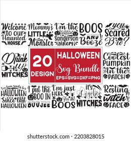 Halloween Svg Bundle Design And Vector File.