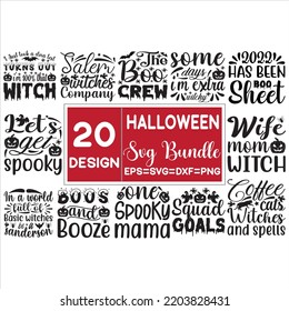 Halloween Svg Bundle Design And Vector File.