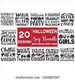 Halloween Svg Bundle Design And Vector File.