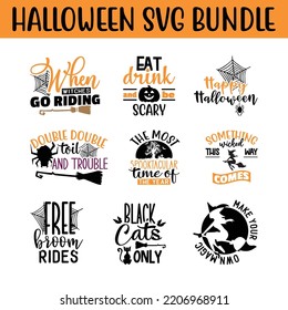 Halloween SVG Bundle.Halloween T-shirt Design SVG Bundle.