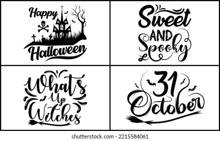 Halloween SVG Crafts T-shirt Design Bundle