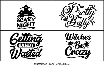 Halloween SVG Crafts T-shirt Design Bundle