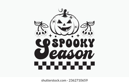 Halloween svg design bundle, Retro halloween svg, happy halloween vector, pumpkin, witch, spooky season, ghost, funny halloween t-shirt quotes Bundle, Cut File Cricut, Silhouette, Christmas svg