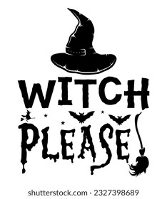 Halloween SVG Design, Halloween Quotes, Cut Files, Typography T-Shirt With Lettering Concept And Free Vector.