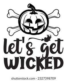 Halloween SVG Design, Halloween Quotes, Cut Files, Typography T-Shirt With Lettering Concept And Free Vector.