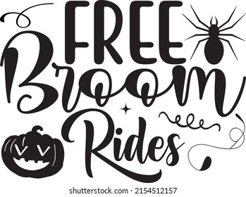 Diseño SVG de Halloween, archivo vector. Broom Rides gratis