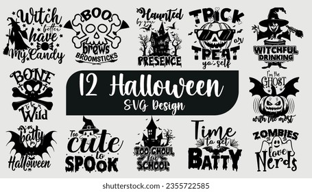 Halloween svg quote t shirt design, cut file vector eps file svg