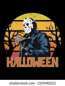 Halloween SVG t shirt design, Scary "Jason"