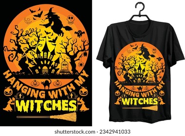 Halloween Svg T-shirt Design. Funny Gift Halloween T-shirt Design For Halloween Lovers. Typography, Custom, Vector, And Vintage T-shirt design.