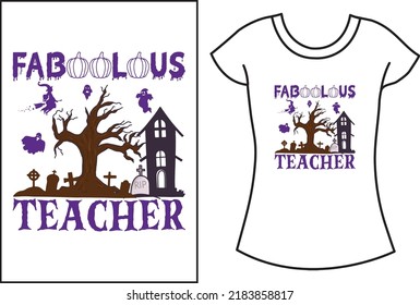 Halloween SVG typography t-shirt, Halloween gift t-shirt for women. Funny Halloween shirt.