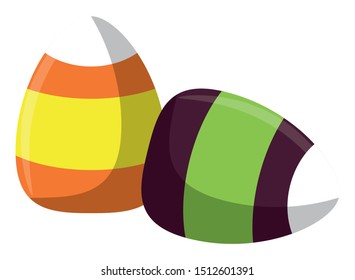 halloween sweet candies eggs icon vector illustration design