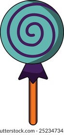 Halloween sweet candies. lollipop. vector