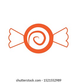 halloween sweet candy isolated icon vector illustration design