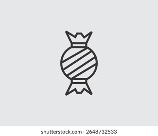 Halloween sweet candy line icon