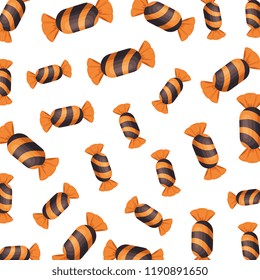 halloween sweet candy pattern background