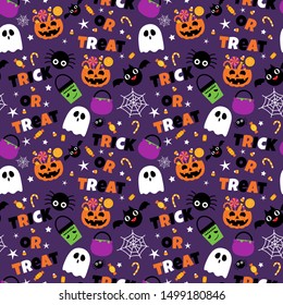 Halloween sweet candy seamless pattern background