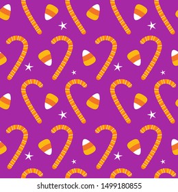 Halloween sweet candy seamless pattern background