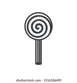 halloween sweet lollipop candies icon vector illustration design