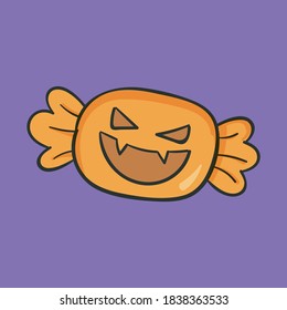 halloween sweets funny candy and lollipops trick or treat