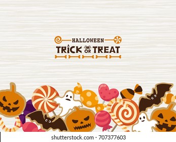 Halloween sweets vector frame