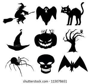 Halloween symbol set