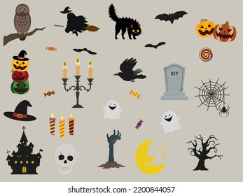 Halloween symbol single element for decoration 