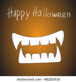 Halloween symbol: vampire fangs.