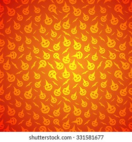 Halloween symbol vector red background pumpkin and bat
