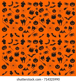 Halloween symbols background