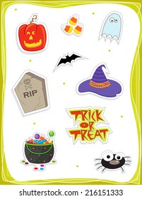 Halloween Symbols - Cute set of nine Halloween symbols. Eps10