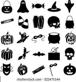 halloween symbols set