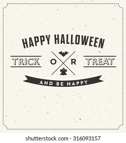Halloween Symbols and Typographic Vector Design