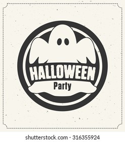 Halloween Symbols and Typographic Vector Design