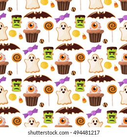 Halloween symbols vector collection autumn fear creepy traditional sign