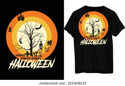 Halloween T -shirt Design .