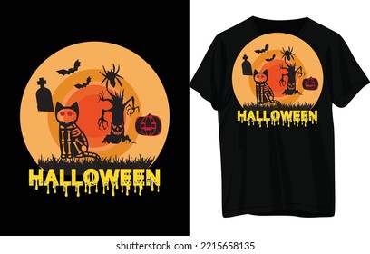 Halloween T -shirt Design .