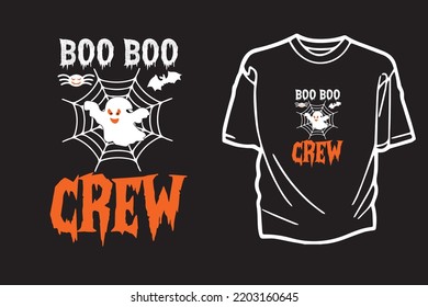 Halloween T shirt Design Boo Boo Creaw