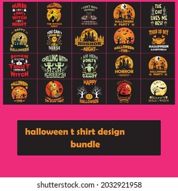 Halloween T Shirt Design Bundle Vorlage.