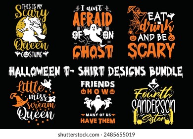 
Halloween T shirt design bundle 