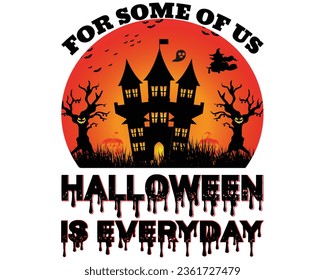 Halloween T Shirt Design. Halloween custom T Shirt Design. Halloween Gradient T Shirt Design.