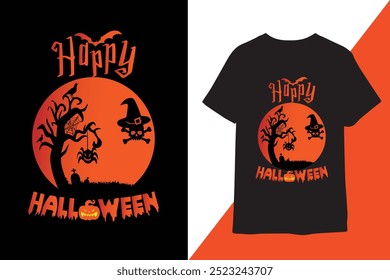 Halloween t shirt design for Halloween day.