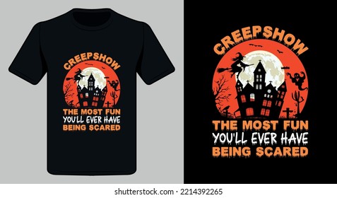 Halloween t shirt design. Happy Halloween T Shirt Design Stock Vector.