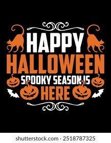 Halloween T Shirt Design, Happy halloween T shirt, Typography Halloween T Shirt Design, Halloween party T Shirt